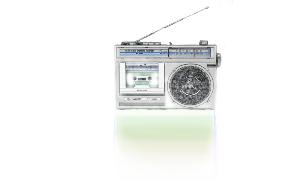 Original silver cassette recorder